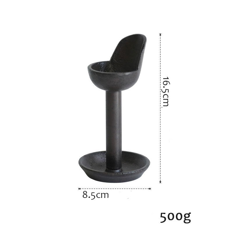 Dimensions Bougeoir Fonte Tabouret - Esprit Chandelier