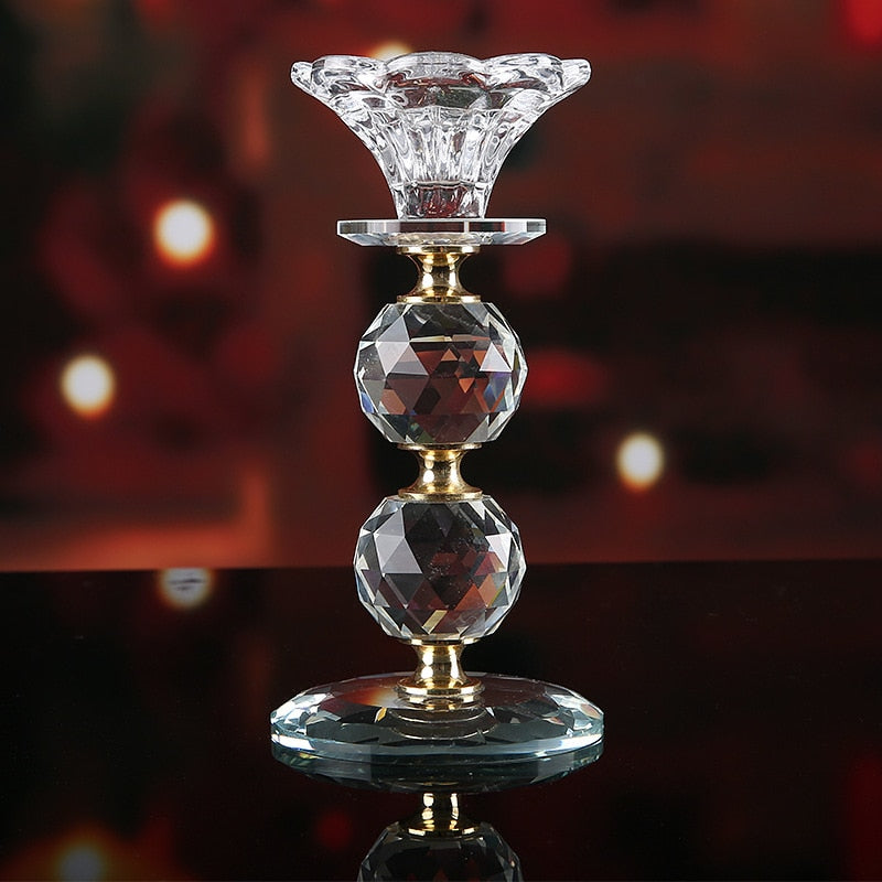 Bougeoir fleur de cristal - Esprit Chandelier