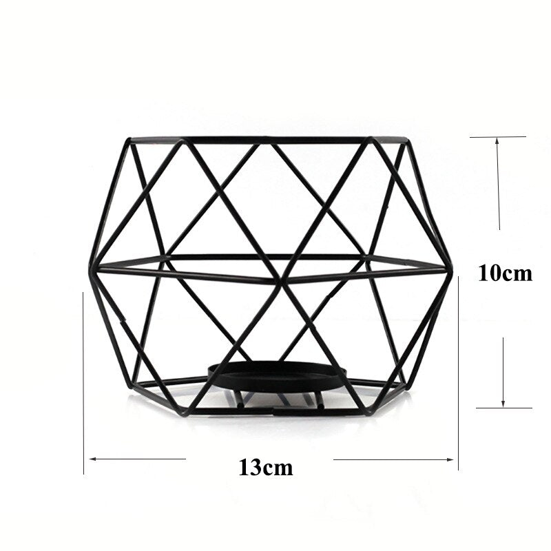 bougeoir métal noir - Esprit Chandelier