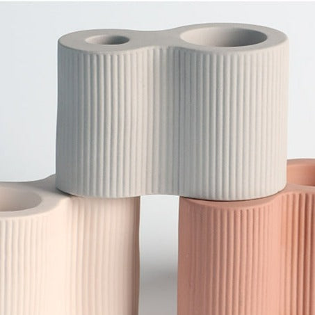 Bougeoir Céramique Double entrée - Esprit Chandelier