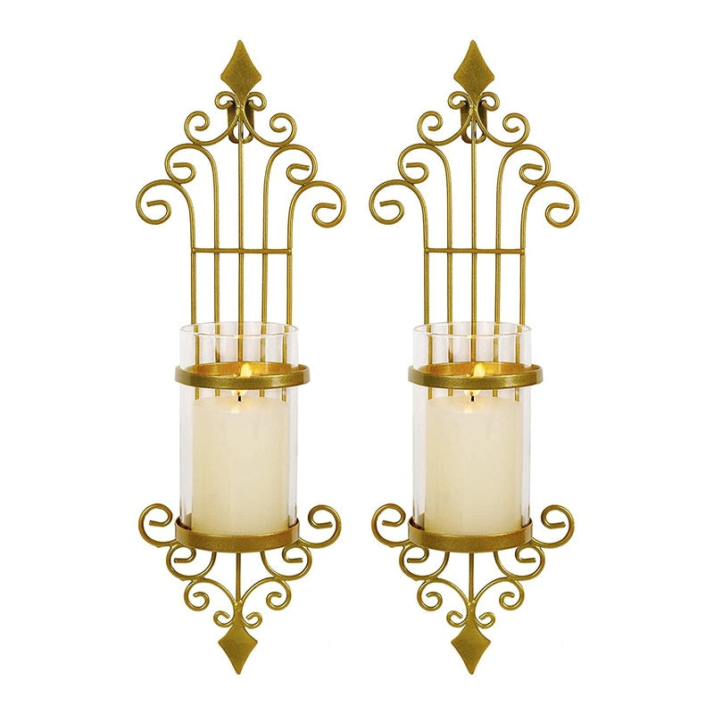 bougeoir mural doré chateau - Esprit Chandelier