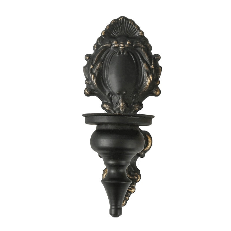 bougeoir mural noir baroque - Esprit Chandelier