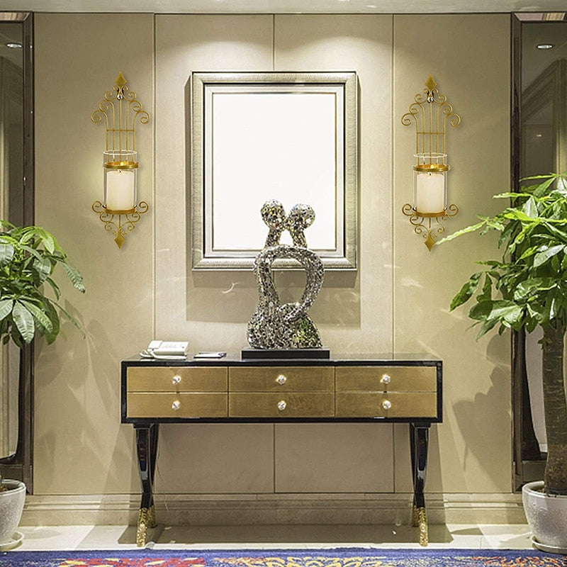 bougeoir muraux chateau dore - Esprit Chandelier