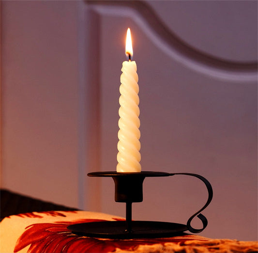 Bougeoir noir rétro - Esprit Chandelier