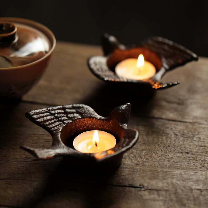 Bougeoir Oiseau Noir - Esprit Chandelier