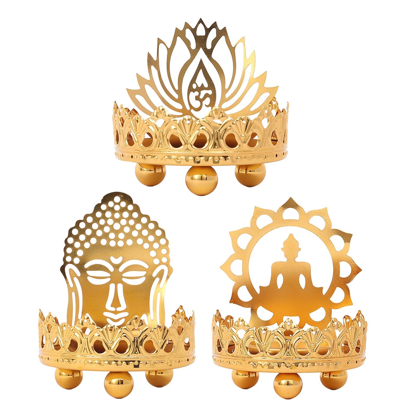 Support Bougie tête Bouddha - Esprit Chandelier