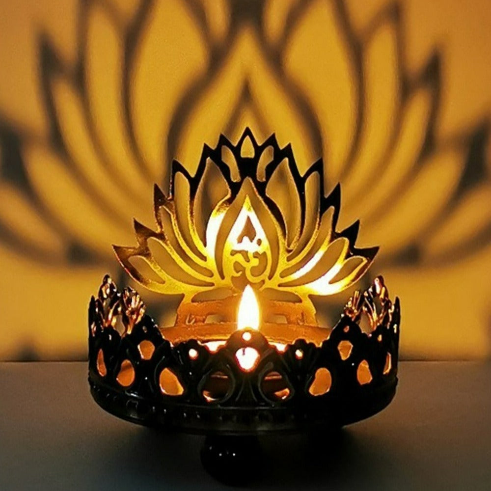 bougeoir silhouette lotus - Esprit Chandelier