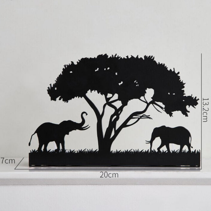 Bougeoir Silhouette Savane Elephant - Esprit Chandelier