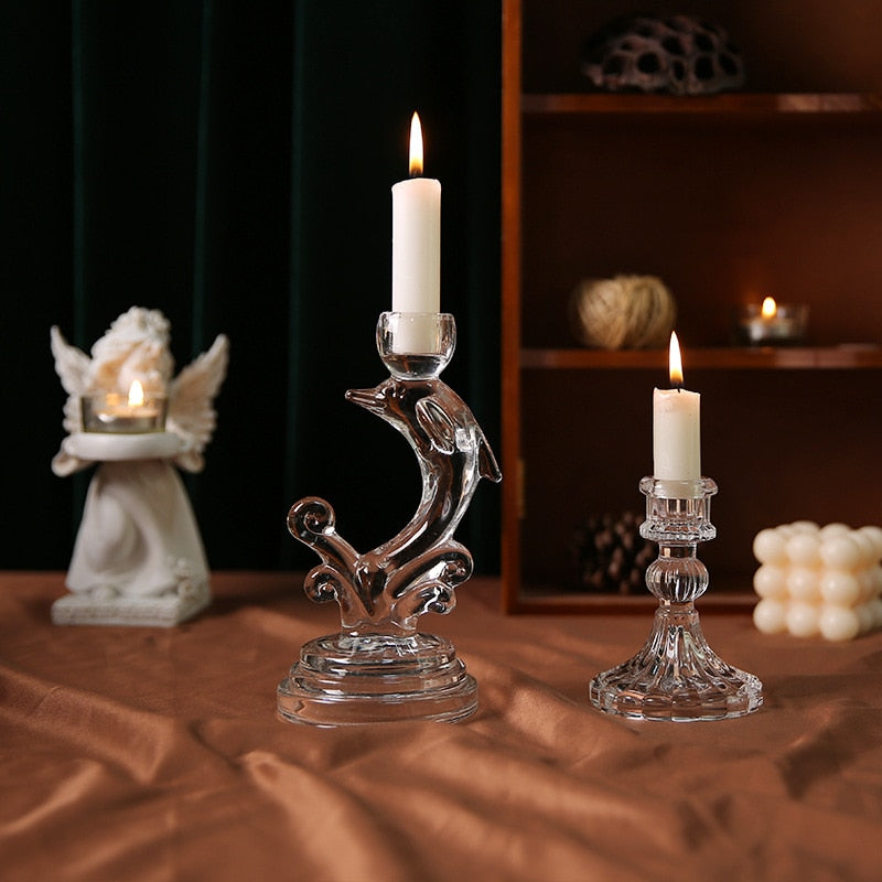 Bougeoir Dauphin trident - Esprit Chandelier