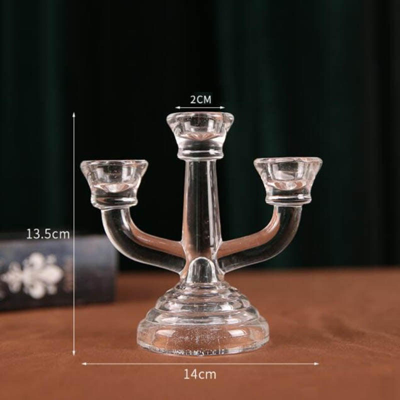 Bougeoir Verre trident - Esprit Chandelier