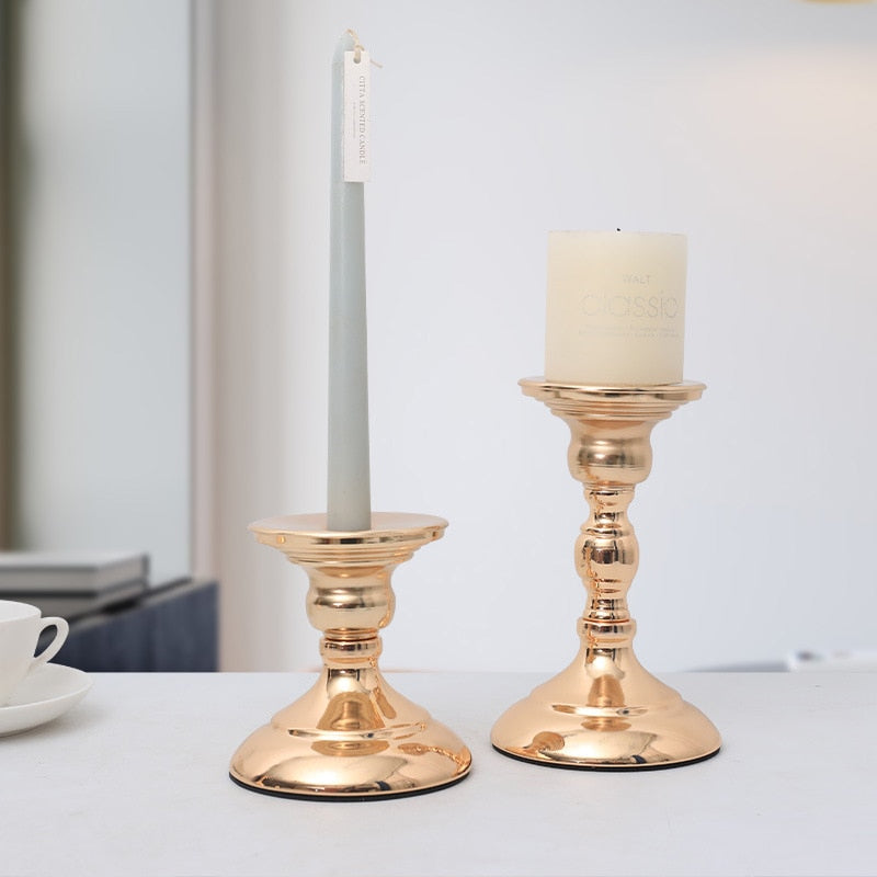 Chandeliers Bougeoirs double utilisation doré - Esprit Chandelier