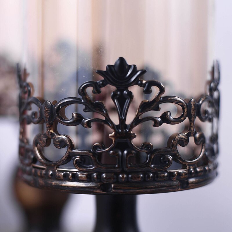 Détails photophore noir métal - Esprit Chandelier