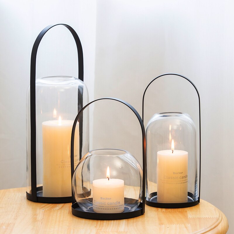 photophore verre transparent - Esprit Chandelier