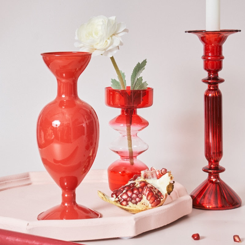 Chandelier Verre Rouge - Esprit Chandelier