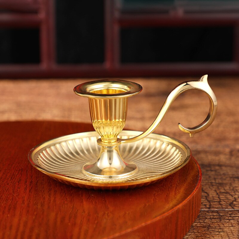 bougeoir classique doré