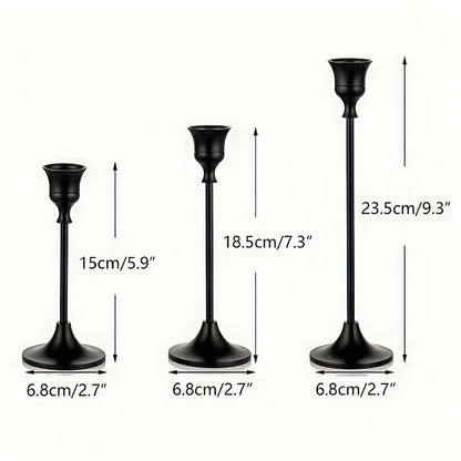 3 chandeliers tulipe noirs format - Esprit Chandelier