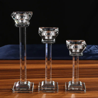 Bougeoir Colonne Cristal - Esprit Chandelier