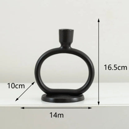 Bougeoir ceramique noir design - Esprit Chandelier