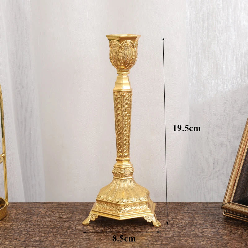 Chandelier Baroque pied dore S