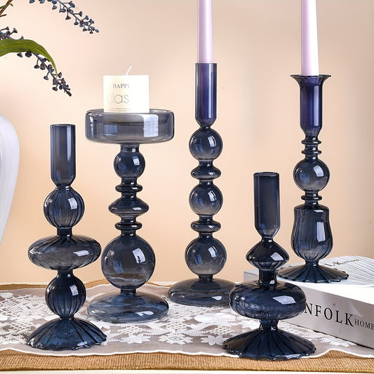 Chandeliers Verre Bleu Pétrole