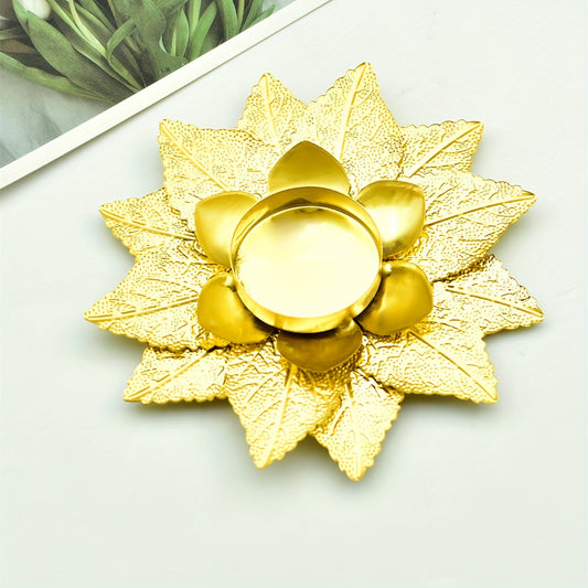 Mini Bougeoir Grande Fleur dorée -  Esprit Chandelier 