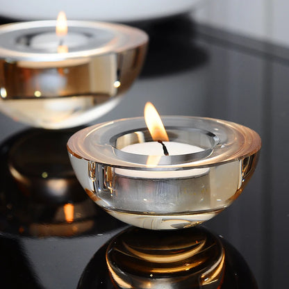bougeoir ambre cristal dome