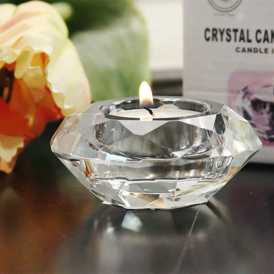 bougeoir cristal diamant - Esprit Chandelier