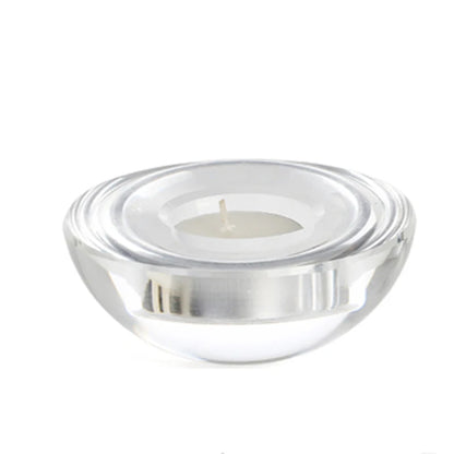 bougeoir dôme cristal transparent
