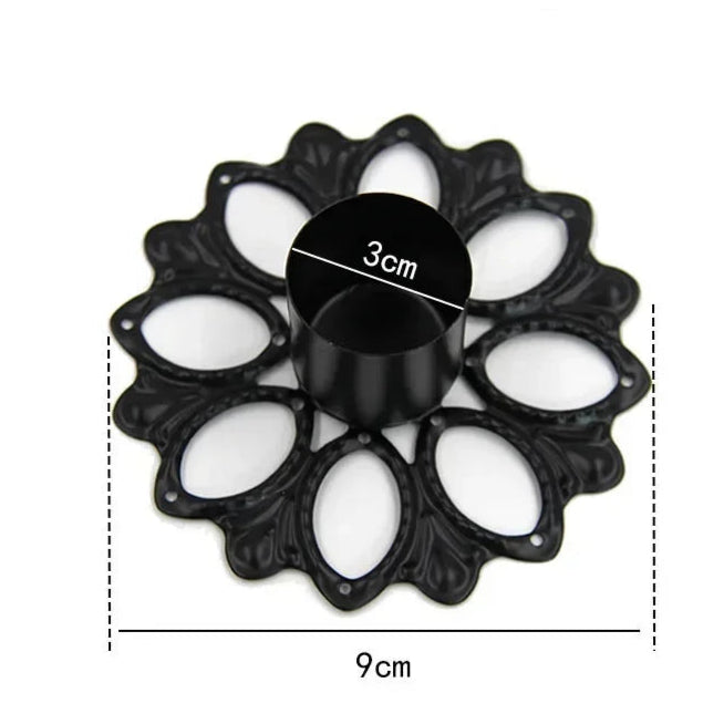 bougeoir noir cisele florilege