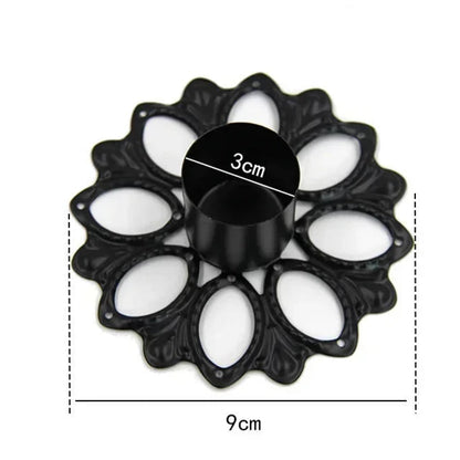 bougeoir noir cisele florilege