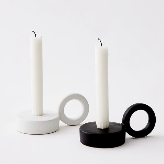 bougeoir rond céramique - Esprit Chandelier