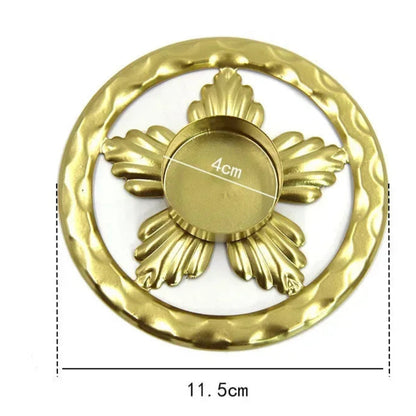 bougeoir rond dore florilege