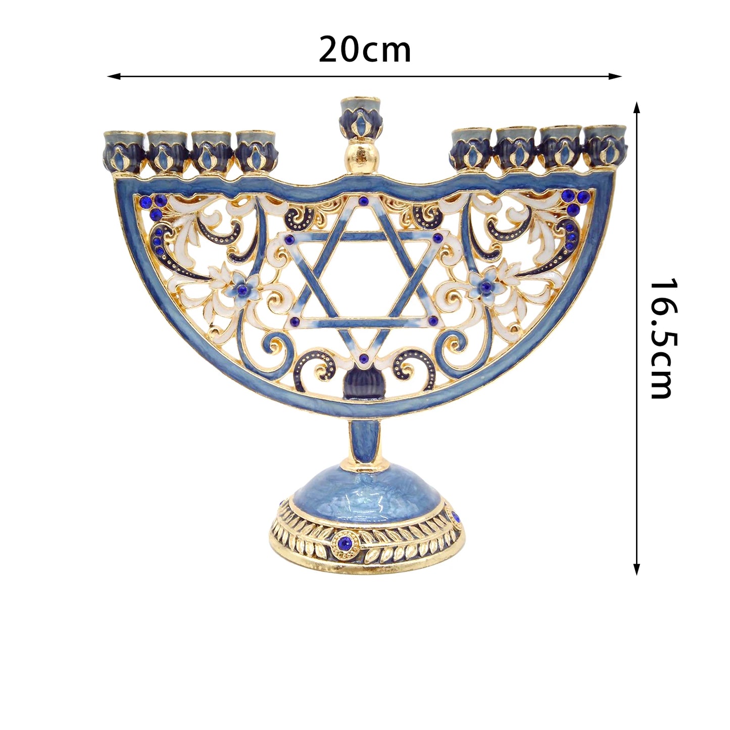 chandelier Etoile de David bleu blanc - Esprit Chandelier