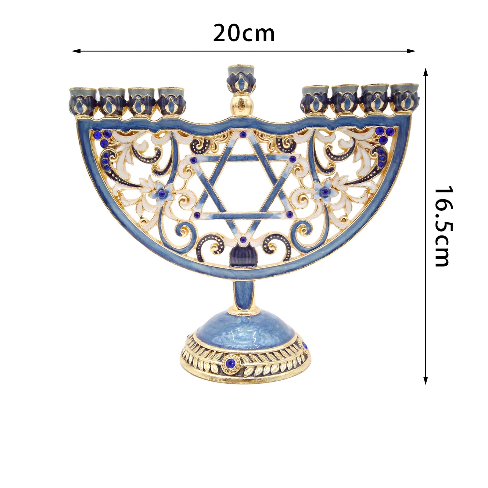 chandelier Etoile de David bleu blanc - Esprit Chandelier