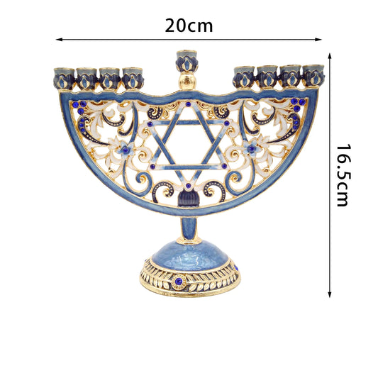 chandelier Etoile de David bleu blanc - Esprit Chandelier