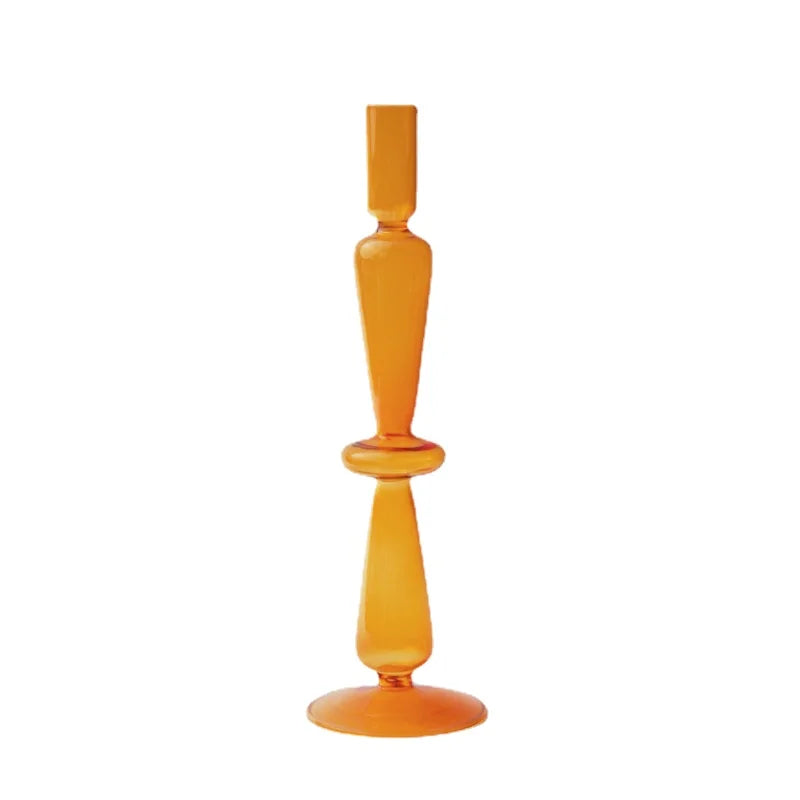 chandelier flûte verre orange