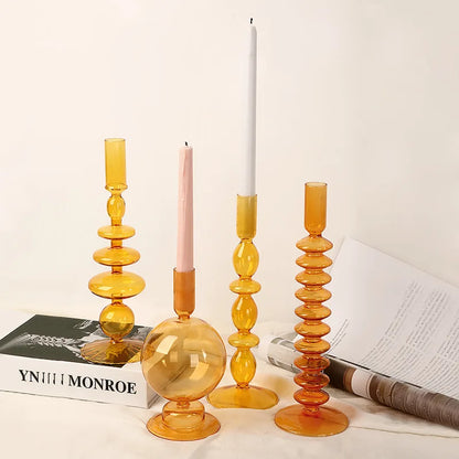 chandelier verre orange