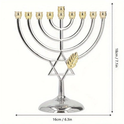 dimensions menorah etoile de david argent or - Esprit Chandelier