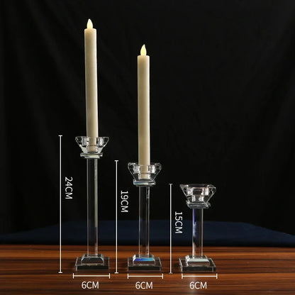 formats bougeoirs colonne cristal - Esprit Chandelier
