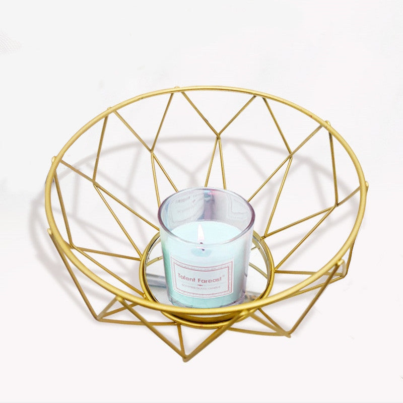Bougeoir géométrique doré - Esprit Chandelier