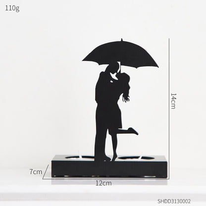 Bougeoir les amoureux sous la pluie - Esprit Chandelier