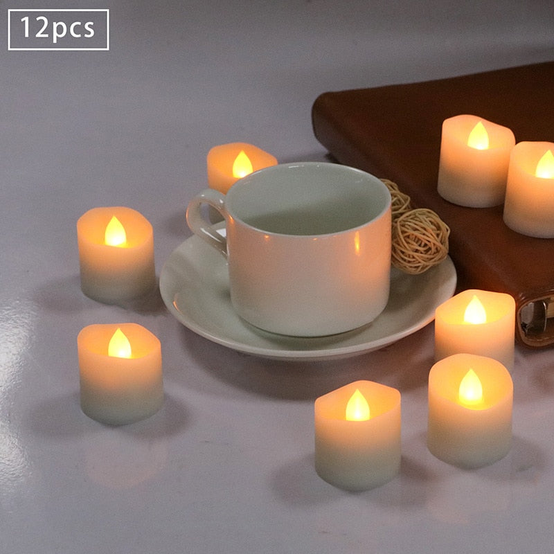 Bougies LED blanches cylindriques - Esprit Chandelier