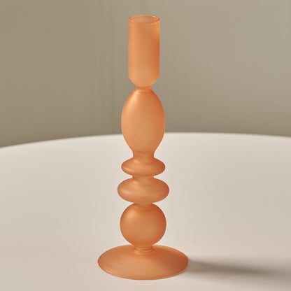 Chandelier Verre Orange Ocre Mat - Esprit Chandelier