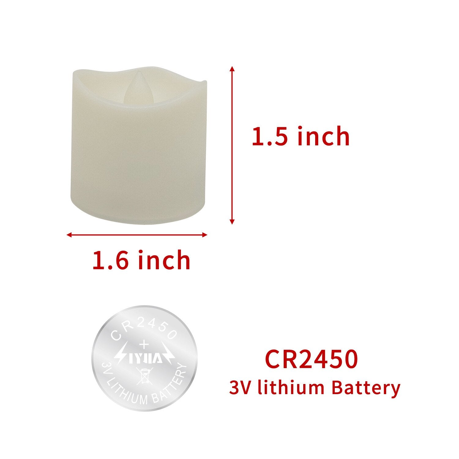 Dimensions petites bougies cylindriques - Esprit Chandelier