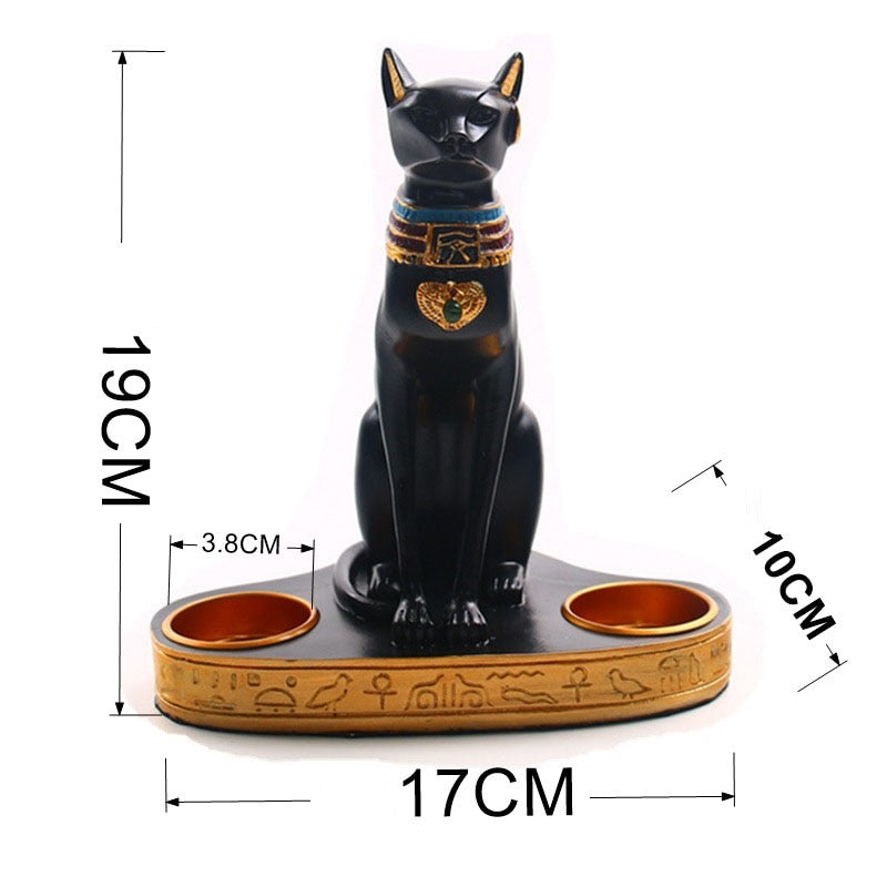 Dimension Porte bougie chat egyptien - Esprit Chandelier