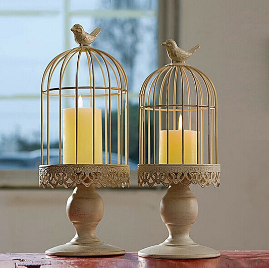 Photophore cage oiseau - Esprit Chandelier