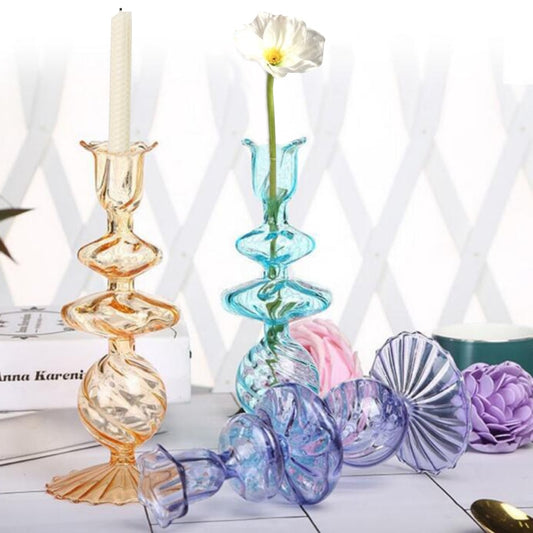 Soliflore Verre coloré - Esprit Chandelier