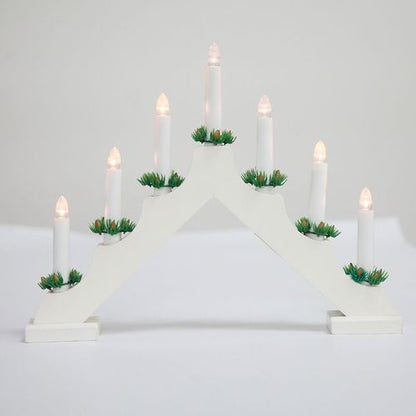 bougeoir blanc Noël suédois - Esprit Chandelier