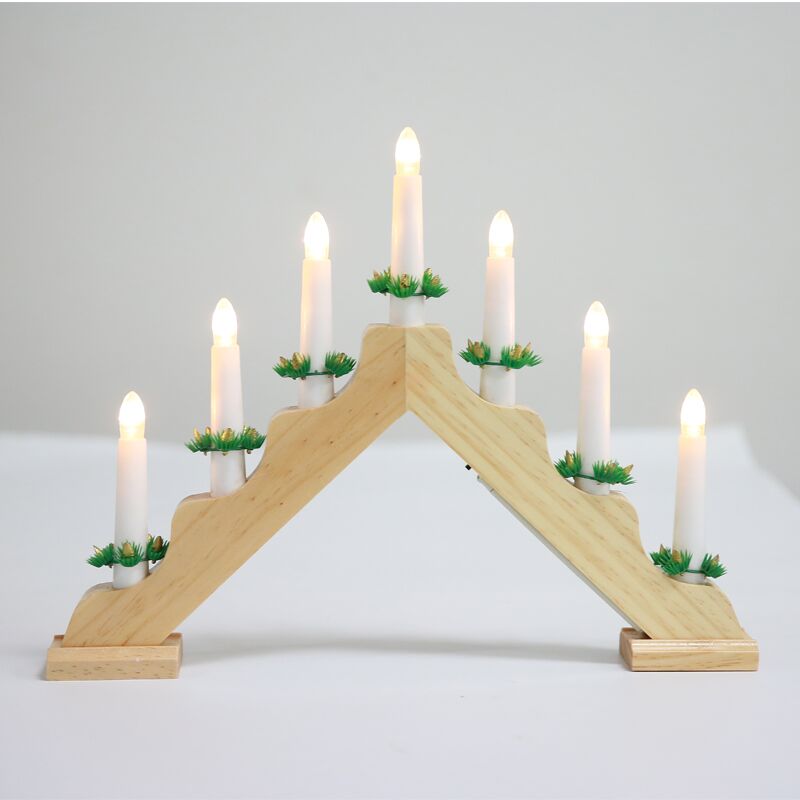 bougeoir bois Noël scandinave - Esprit Chandelier