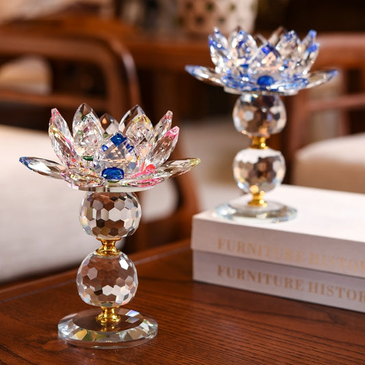 bougeoir cristal fleur de lotus -Esprit Chandelier